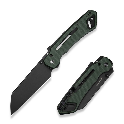 Nóż składany Civivi Buster FG Green Canvas Micarta, Black Stonewashed Nitro-V by Snecx Tan (C24052-3)-1 61671 