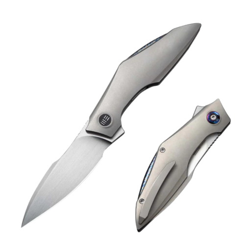 Nóż składany WeKnife Krait Snake Gray Titanium, Hand Rubbed Satin M390 by Tashi Bharucha (WE24084-2)-1 61681 