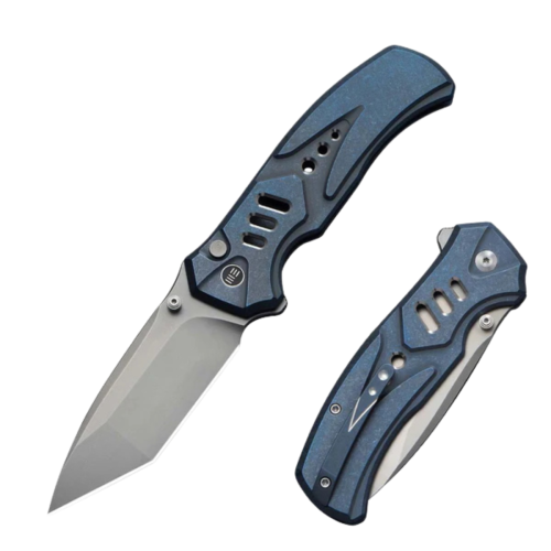 Nóż składany WeKnife Zentron Blue Titanium, Stonewashed M390 (WE24094-4)-1 61683 