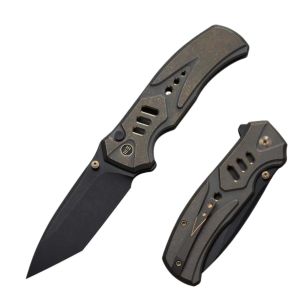 Nóż składany WeKnife Zentron Bronze / Golden Titanium, Black Stonewashed M390 (WE24094-3) EDC