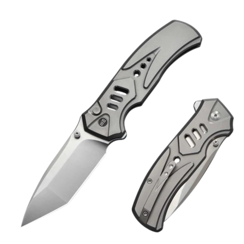 Nóż składany WeKnife Zentron Gray Titanium, Satin M390 (WE24094-2)-1 61685 