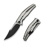 Nóż składany WeKnife Kyklos Black / Gray Titanium, Black Stonewashed / Satin M390 (WE23086-3) EDC