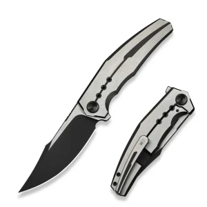 Nóż składany WeKnife Kyklos Black / Gray Titanium, Black Stonewashed / Satin M390 (WE23086-3) EDC