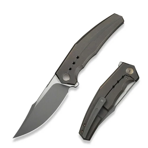 Nóż składany WeKnife Kyklos Bronze Titanium, Gray Stonewashed/Satin M390 (WE23086-2)-1 61690 
