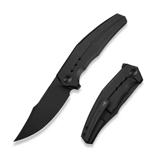 Nóż składany WeKnife Kyklos Black Titanium, Black Stonewashed M390 (WE23086-1)-1 61691 