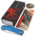 Nóż składany Microtech MSI S/E Ram-Lok Blue Frag Aluminium, Stonewashed M390MK by Tony Marfione (210-10FRBL)-3 61703 