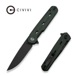Nóż składany Civivi Navo Green Canvas Micarta, Black Stonewashed Nitro-V by Ostap Hel (C25015A-2) EDC