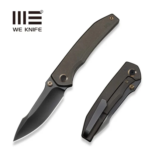 Nóż składany WeKnife Ryson Bronze Titanium, Polished Gray M390 by Sam Tran (WE24086-3)-1 61757 
