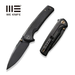 Nóż składany WeKnife Subjugator Black Titanium, Black Stonewashed CPM 20CV (WE21014C-5) EDC
