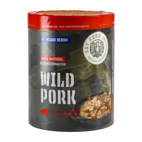 Danie samopodgrzewające SKYFOOD Gulasz wieprzowy z kaszą i grzybami 400 g- 62032 
