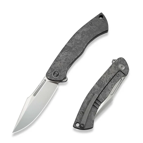 Nóż składany WeKnife Essential Knight Etched Gray Titanium, Satin M390 by Jason Knight (WE24003-3)-1 62075 