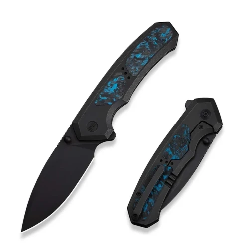 Nóż składany WeKnife Corwyn Black Titanium/Black-Blue Carbon Fiber, Black Stonewashed M390 (WE24088-1)-1 62076 