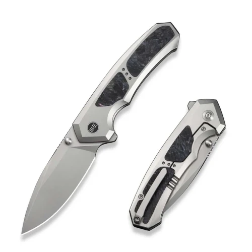 Nóż składany WeKnife Corwyn Gray Titanium/Black-Pink Carbon Fiber, Stonewashed M390 (WE24088-2)-1 62077 