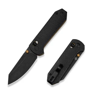 Nóż składany Civivi Yonder Black Burlap Micarta, Black Stonewashed 14C28N by Zac Whitmore (C23073B-2)