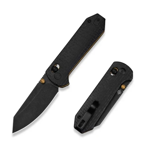Nóż składany Civivi Yonder Black Burlap Micarta, Black Stonewashed 14C28N by Zac Whitmore (C23073B-2)-1 62093 
