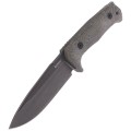 Nóż LionSteel Tactical Green Canvas Micarta, PVD / Stone Washed Niolox by Molletta (T5B CVG)-6 62170 