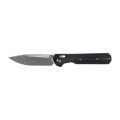 Nóż składany KNIVESPL The First Sandvik 14C28N, czarne G10, Stonewashed/Satin- 62306 