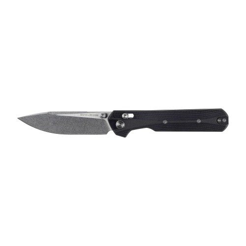 Nóż składany KNIVESPL The First Sandvik 14C28N, czarne G10, Stonewashed/Satin- 62306 
