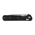Nóż składany KNIVESPL The First Sandvik 14C28N, czarne G10, Stonewashed/Satin-3 62306 
