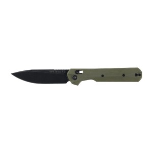 Nóż składany KNIVESPL The First Sandvik 14C28N, zielone G10, czarna powłoka PVD EDC