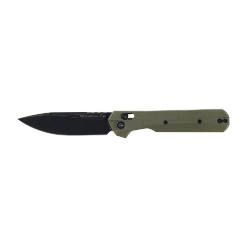 Nóż składany KNIVESPL The First Sandvik 14C28N, zielone G10, czarna powłoka PVD- 62308 