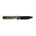 Nóż składany KNIVESPL The First Sandvik 14C28N, zielone G10, czarna powłoka PVD-1 62308 