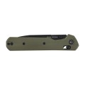 Nóż składany KNIVESPL The First Sandvik 14C28N, zielone G10, czarna powłoka PVD-3 62308 