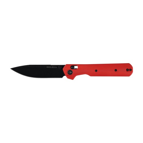 Nóż składany KNIVESPL The First Sandvik 14C28N, czerwone G10, czarna powłoka PVD- 62309 