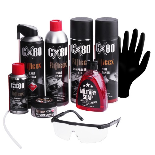 RifleCX - Zestaw preparatów do czyszczenia broni długiej Rifle Set - 9 elementów - 90981-1 62345 