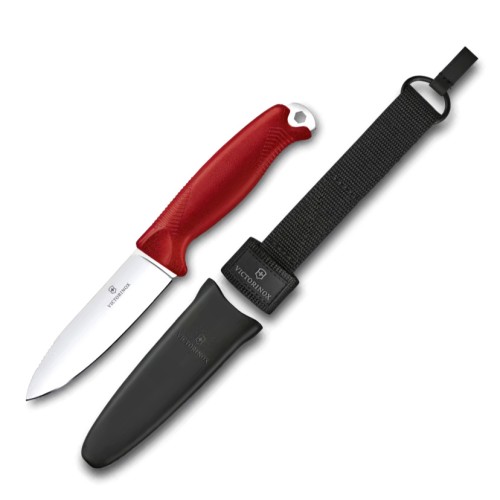 Victorinox - Nóż z głownią stałą Venture - Sandvik 14C28N - Czerwony - 3.0902-1 62351 