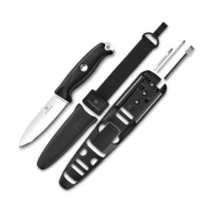 Victorinox - Nóż z głownią stałą Venture Pro - Sandvik 14C28N - Czarny - 3.0903.3F