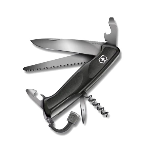 Victorinox - Scyzoryk wielofunkcyjny Ranger 55 - 10 funkcji - Onyx Black - 0.9563.C31P-1 62357 