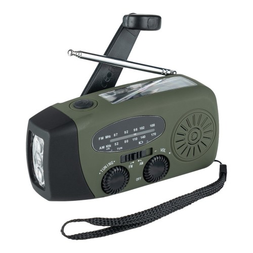 Fosco Industries - Radio Survival z panelem słonecznym i korbką - FM/AM - Zielony - 464600-1 62359 