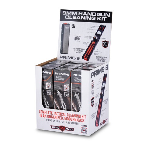 Real Avid - 12 zestawów z ekspozytorem do czyszczenia broni Prime-9 - .357/.38/9 mm - AVGCK9MM-12D-1 62368 