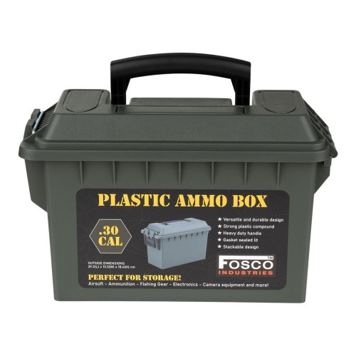 Fosco Industries - Skrzynka amunicyjna Ammo Box .30 cal - 4,5 L - Polimer - Zielony - 465203-1 62393 