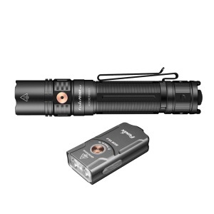 Zestaw latarek LED Fenix PD36R Pro i E03R V2.0 szara