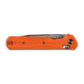 Nóż składany KNIVESPL The First Sandvik 14C28N, pomarańczowe G10, Stonewashed/Satin-3 62546 