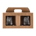 Szklanki do whisky Golden Fox Luna Fox Silver zdobione odlewanym elementem 2 szt.- 62693 