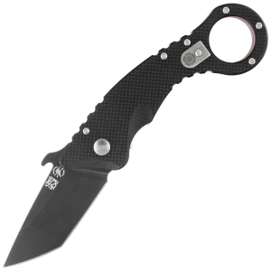 Nóż składany Spartan Blades Ronin Shoto Karambit Black G10, Black TiN CPM 154CM by Tu Lam (SFBL9BK) EDC