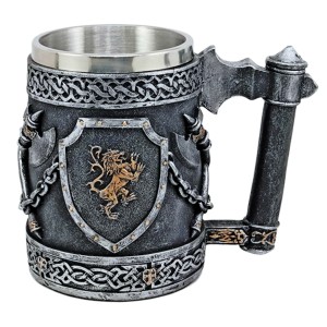 Kufel Tole 10 Imperial Lion-Axe Grey/Golden, Resin-Steel (39801)