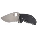 Nóż składany Spyderco Tenacious Black G10, Satin Combo 8Cr13MoV by Eric Glesser (C122GPS)-2 63046 