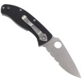 Nóż składany Spyderco Tenacious Black G10, Satin Combo 8Cr13MoV by Eric Glesser (C122GPS)-3 63046 