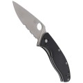 Nóż składany Spyderco Tenacious Black G10, Satin Combo 8Cr13MoV by Eric Glesser (C122GPS)-4 63046 