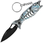 Nóż wędkarski brelok Martinez Albainox Fishing 3 Blue Aluminium, Black 3Cr13Mov (25145 BL)