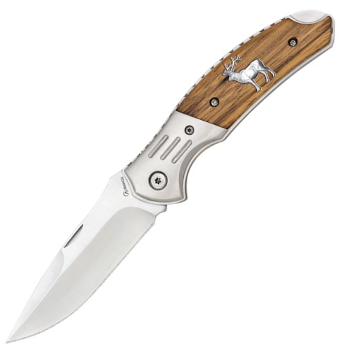 Nóż składany Albainox Deer Zebra Wood, Satin 3Cr13Mov (25159)-1 63091 
