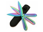 Noże do rzucania BSH 420B 3szt shuriken ETUI rzutka nóże tęczowe rainbow