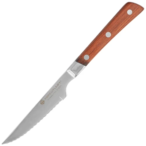 Nóż kuchenny do steków Top Cutlery Steak Red Stamina Wood, Satin 3Cr13Mov (17480)-1 63194 