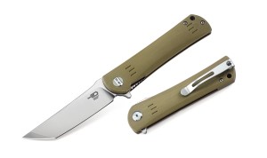 Nóż składany Bestech Kendo Beige G10, Stonewashed / Satin D2 (BG06C-1)