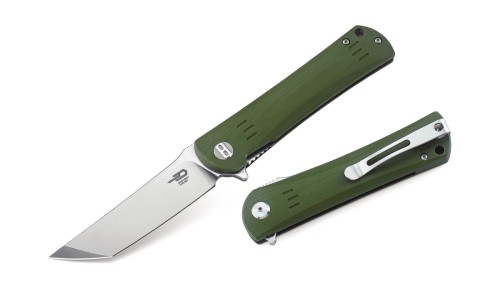 Nóż składany Bestech Kendo Army Green G10, Stonewashed / Satin D2 (BG06B-1)-1 63200 