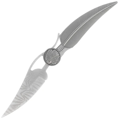 Nóż składany Martinez Albainox Apache Feather Gray Zamak, Laser Ornated 3Cr13Mov (10581)-1 63203 